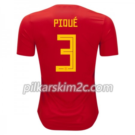 Koszulka Hiszpania Pique 3 Główna Mistrzostwa Świata 2018 - Koszulki Piłkarskie